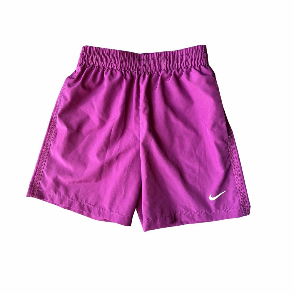 Nike Unisex Kids Fuschia Purple Shorts - Youth Small (8)